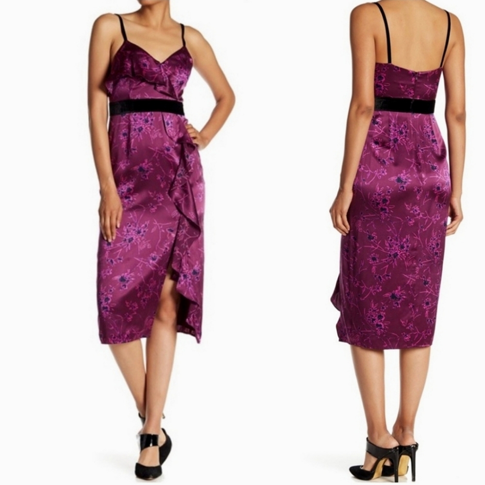 Cinq A Sept Lara Silk Midi Dress